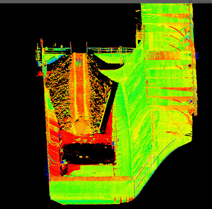 The scans provided an in-depth look at the concrete and the existing condition of each spillway.