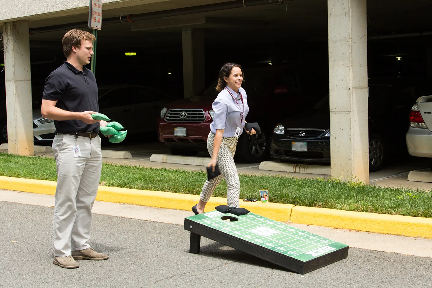 Our 2017 Fairfax interns enjoyed an afternoon of networking and corn hole.