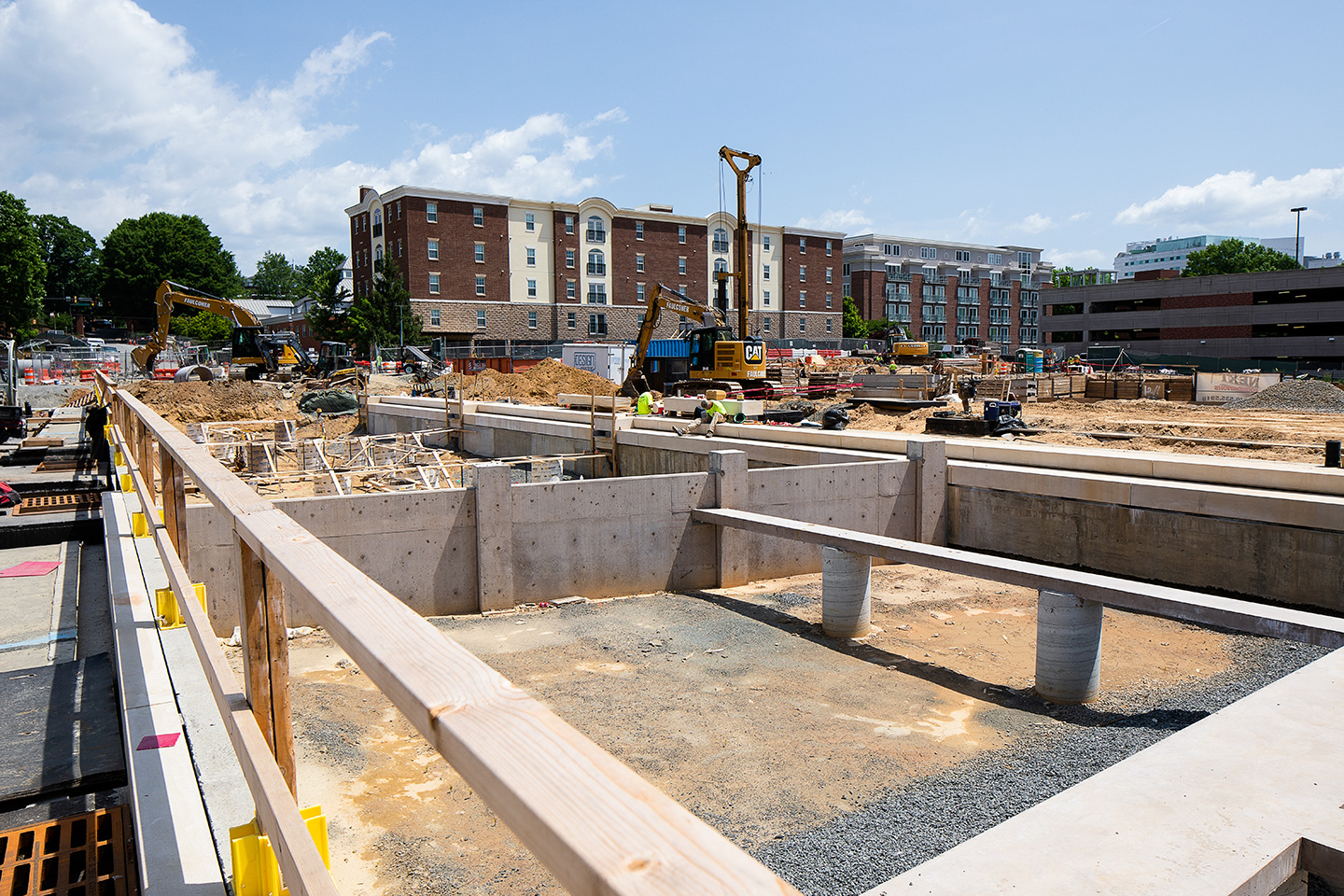 As part of the project, the university redeveloped 14 acres adjacent to both the academic and health system grounds as a vibrant mixed-use district.