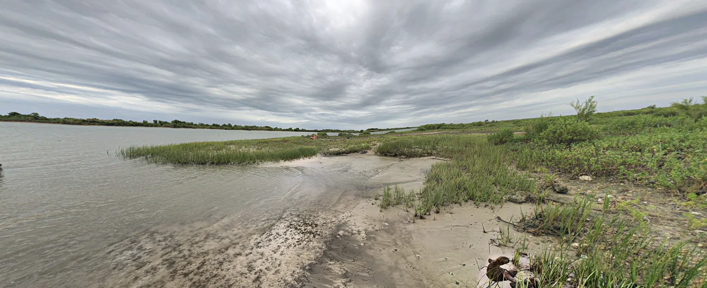 Pictured is the current Gulf Intercoastal Waterway near Galveston where additional rock sill revetments are planned.