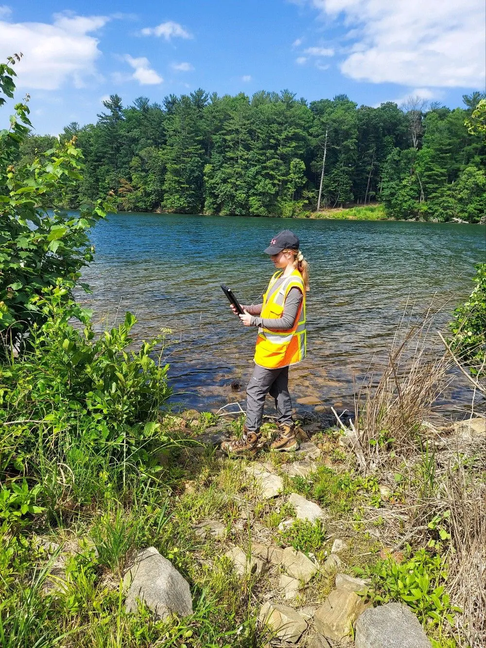 Environmental Science Intern Grace Spaulding conducting field work near Raleigh, North Carolina.