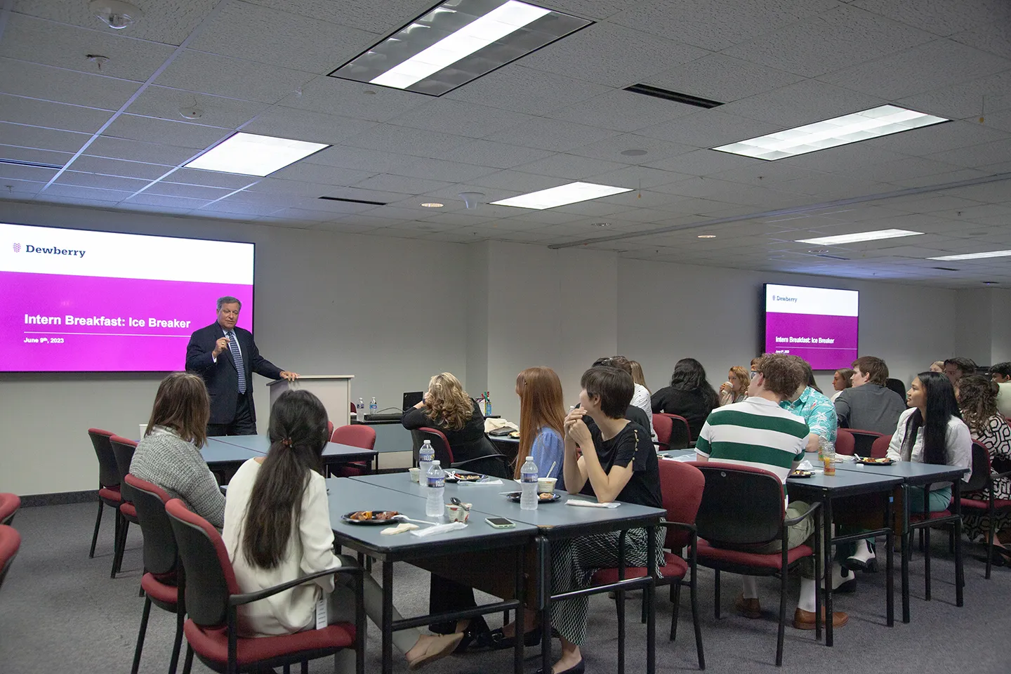 CEO Don Stone welcomes our interns at the Fairfax, Virginia, headquarters office.