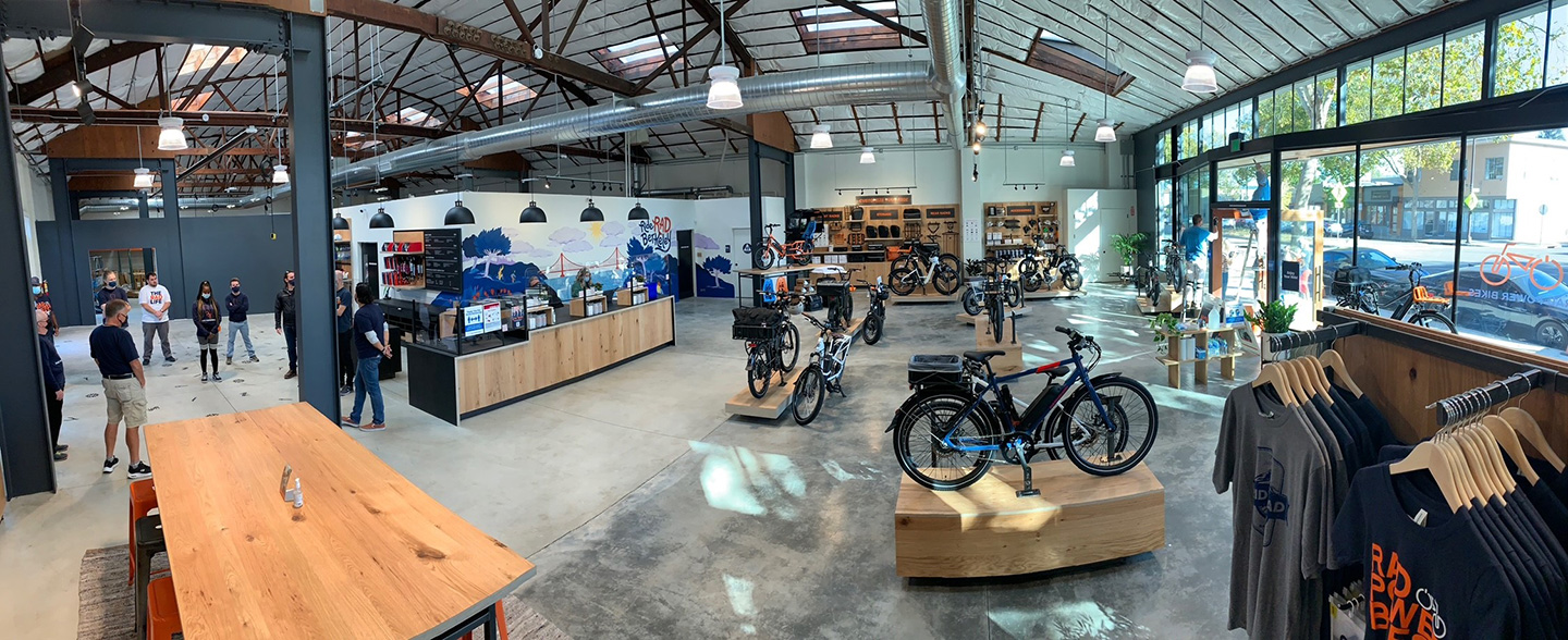 Grand opening of RAD Power Bikes in Berkley, California.