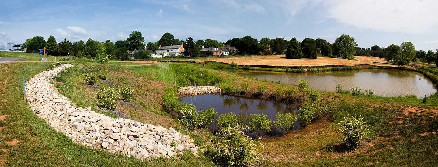 We designed a bioretention for the University of Virginia Foundation Golf Course Connector Road.