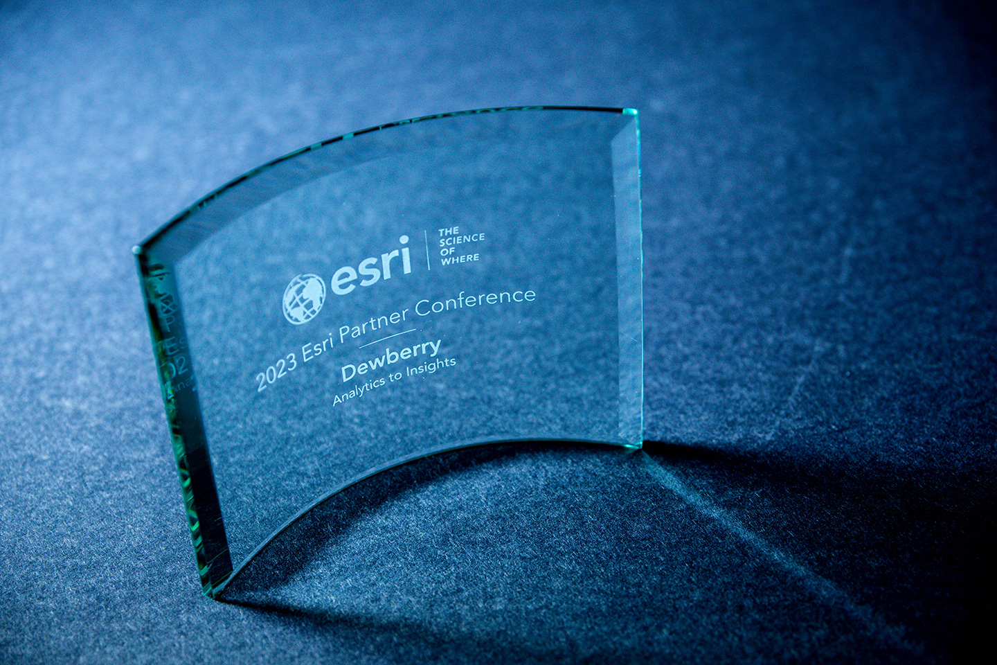 Dewberry receives Analytics to Insights Esri Partner Conference Award.