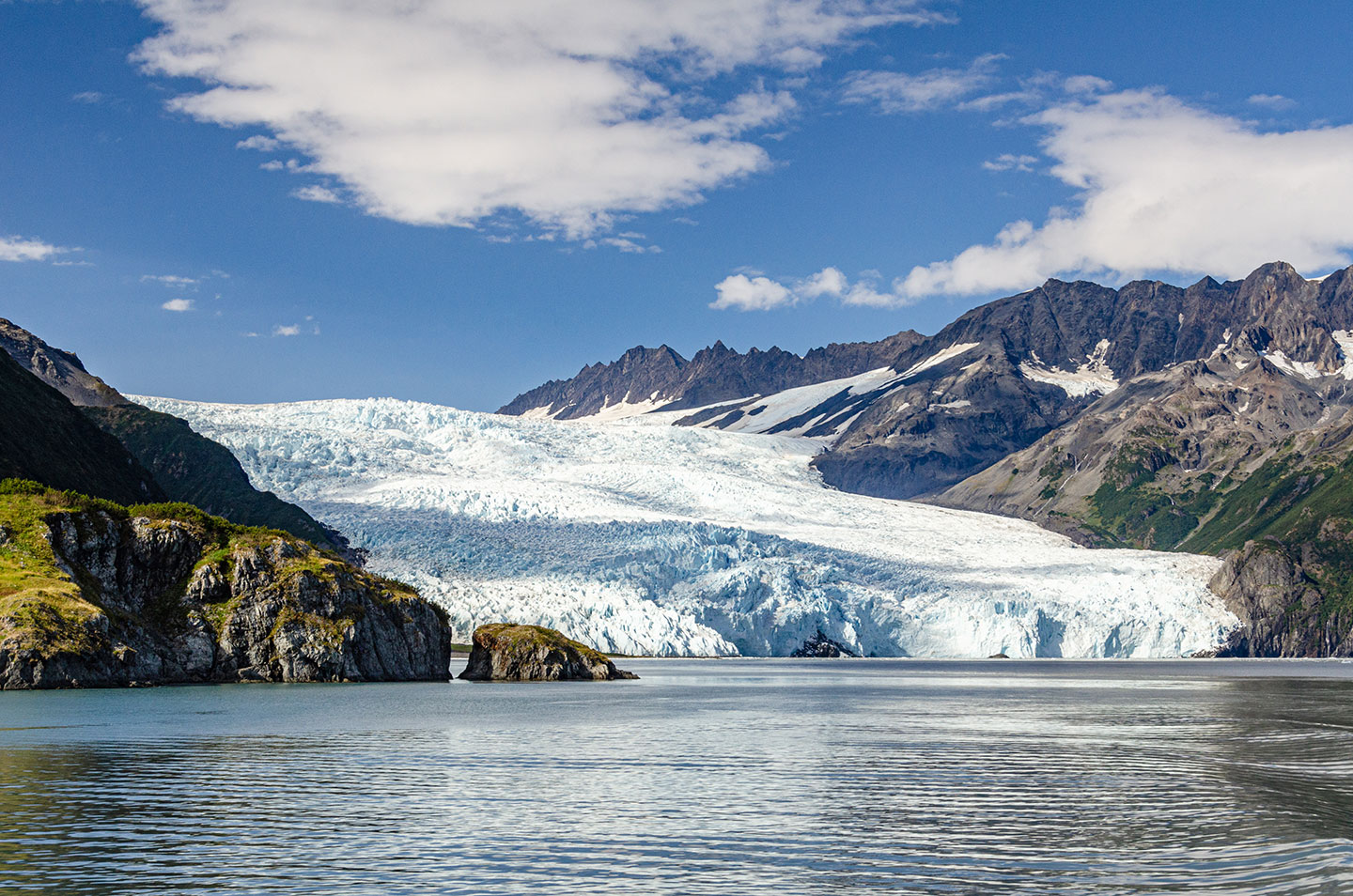 Aialik Glacier in Kenai Fjords National Park is an example of the challenging topography facing coastal mapping in Alaska. Photo courtesy of www.dorevorum.photography.