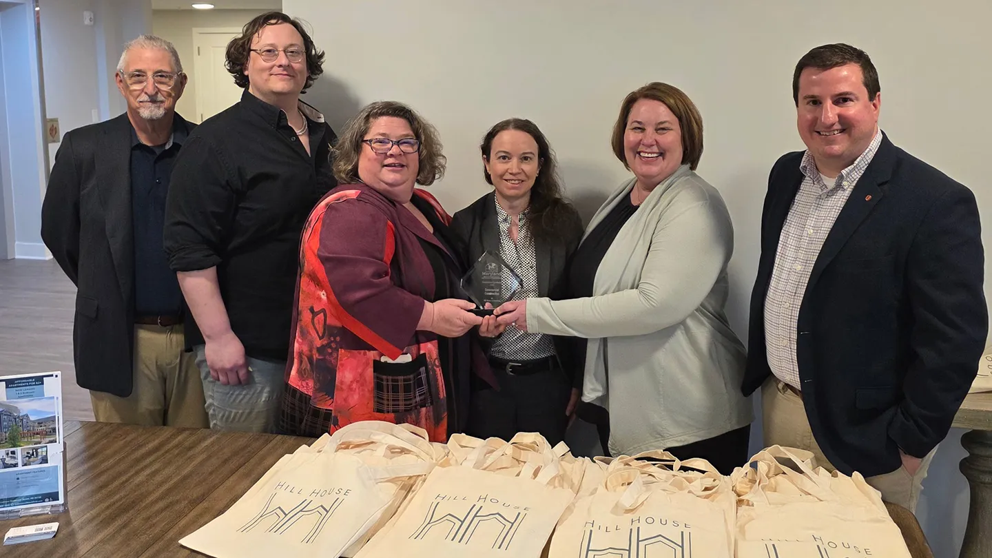 Project team recognized with 2026 Construction Excellence Award from Maryland Department of Housing and Community Development. Photo courtesy of Commercial Group.