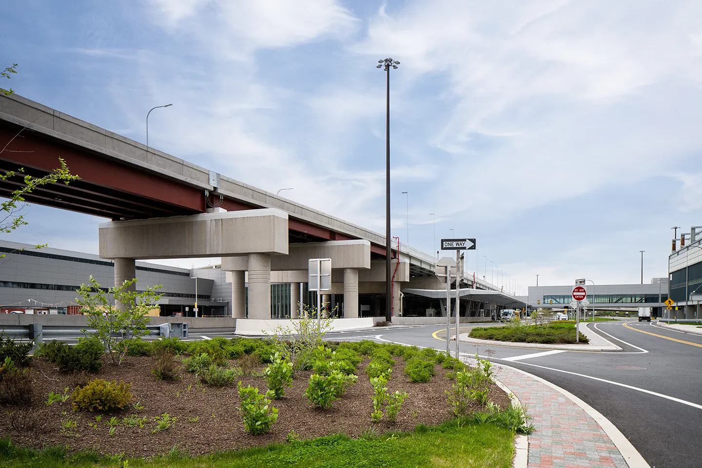 Newark Liberty International Airport Terminal A Design of Three Bridges in Newark, New Jersey.