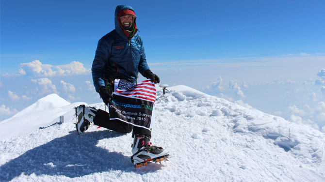 Blaine Horner at summit of Denali on June 24, 2015