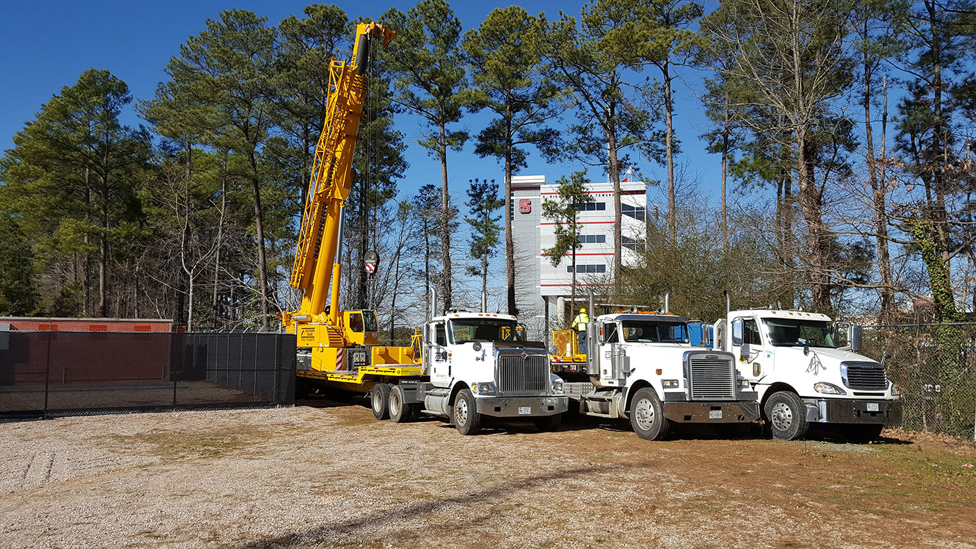 Additional construction services included concrete slab and ground ring installation; and backhaul and power, including trenching and boring. 