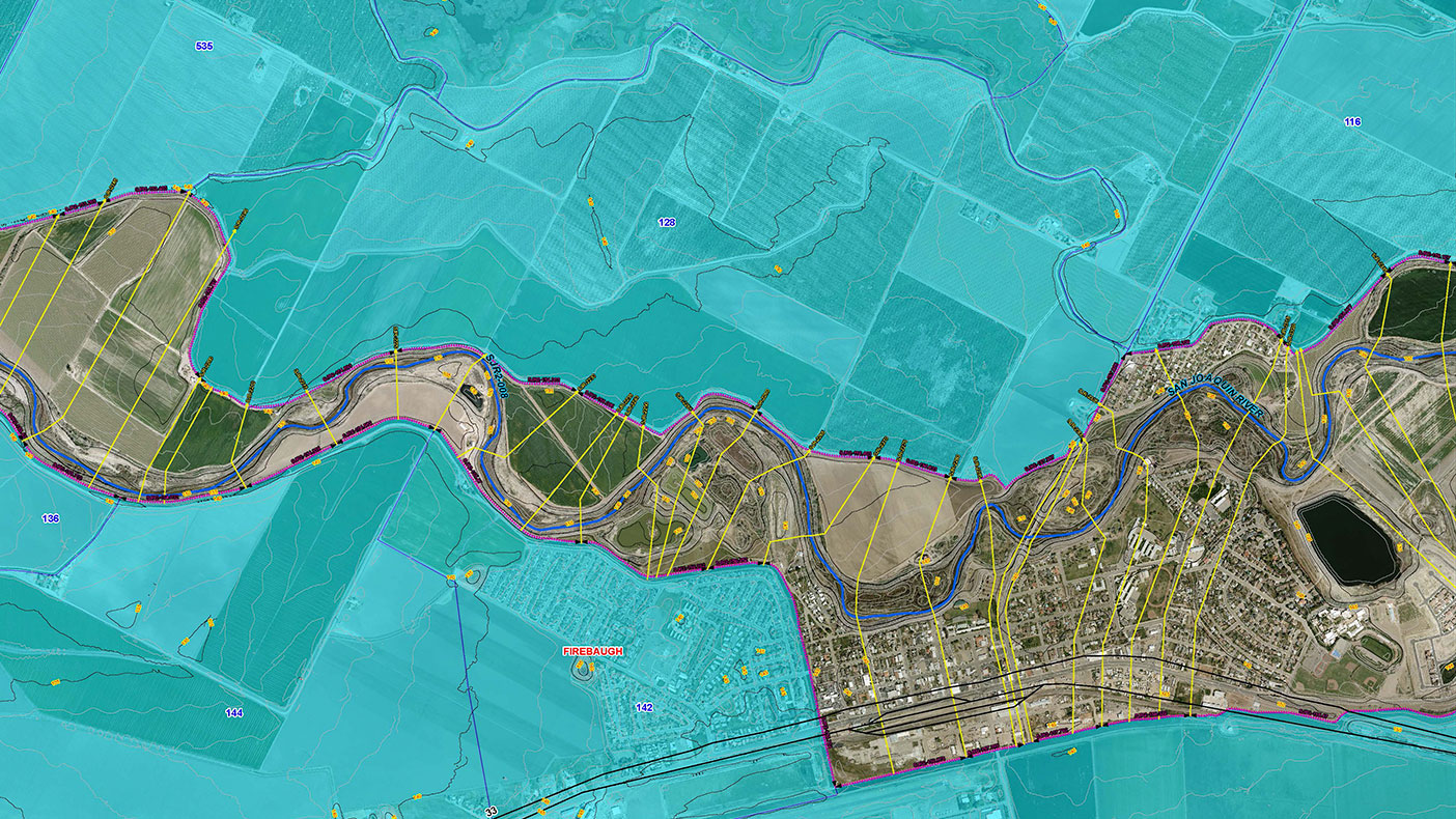 As part of the Central Valley floodplain evaluation and delineation project, we gathered and processed more than 2,500-square-miles of aerial topographic data in the form of LiDAR and ortho-photographs.