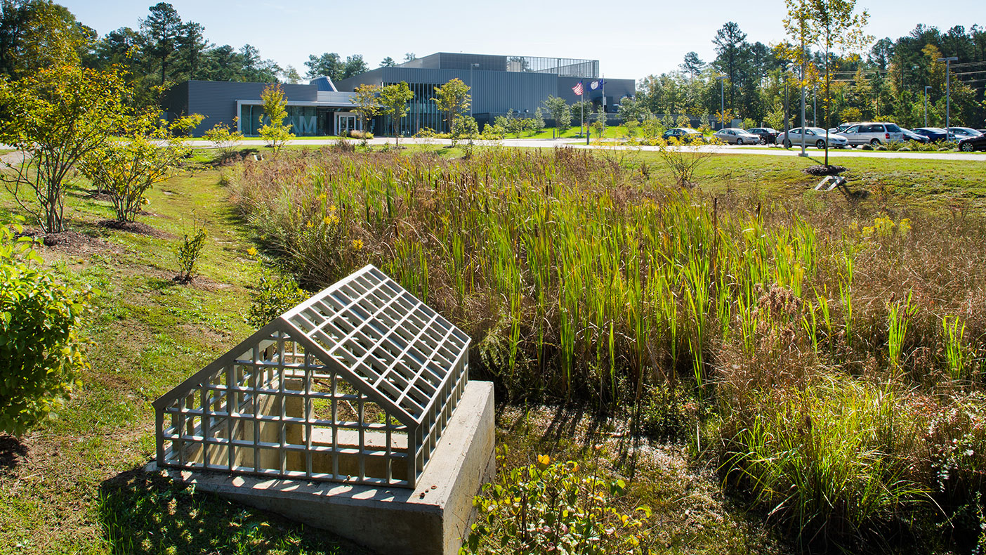 Our site/civil services included the design of a stormwater management system with grading, drainage, and utility plans, and site preparation. 