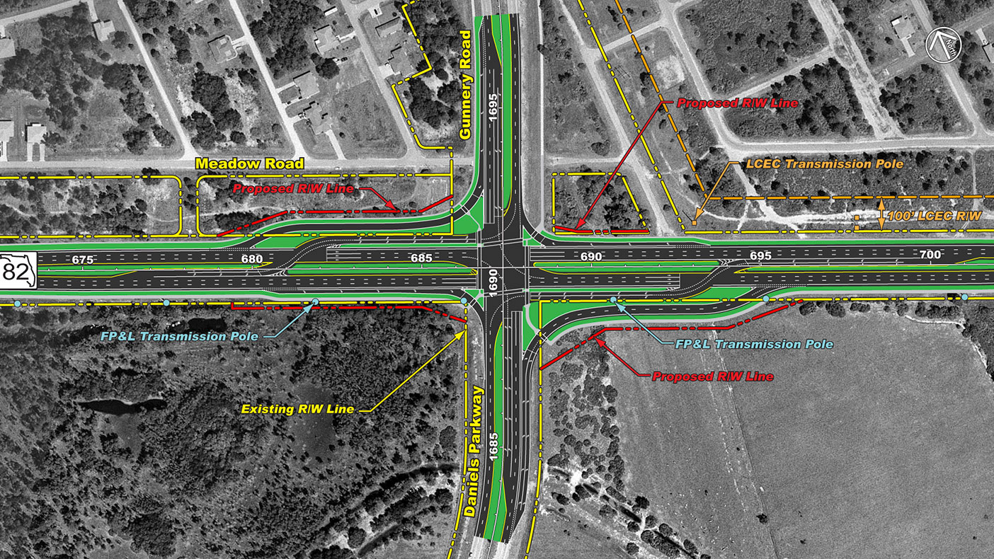 The CFI design patent had just been lifted at the time of our design, and not many other examples exist. To date, we have formulated solutions for unique signal layouts and the accommodation of semi-trucks, bicycles, and pedestrians.