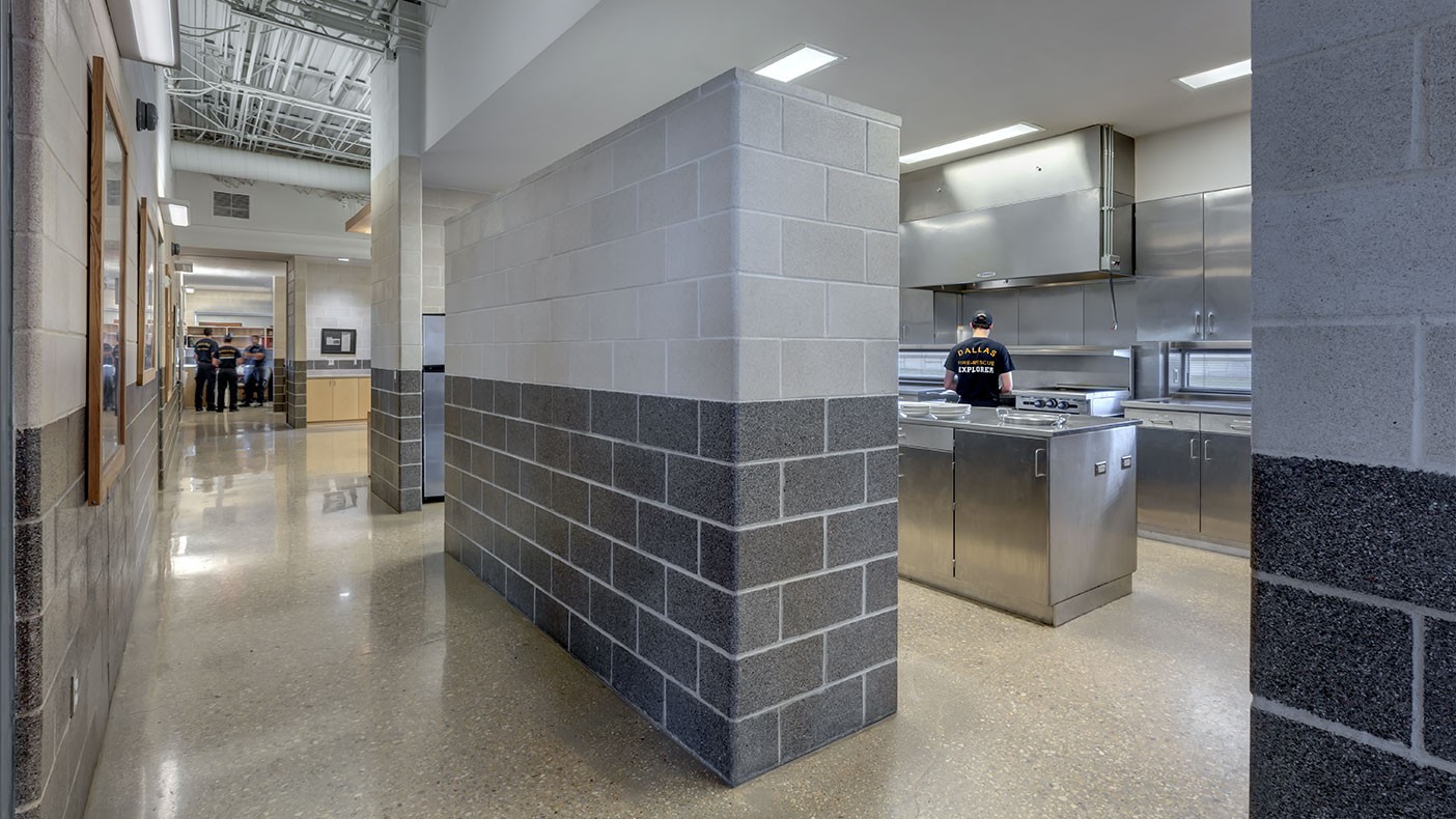 The kitchen was designed around three shift users.