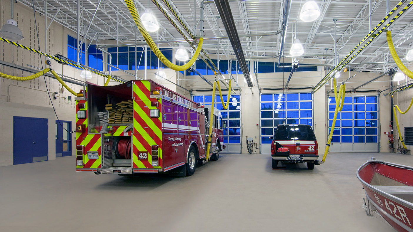 The 12,067-SF facility includes space for two full-depth and two half-sized apparatus bays.