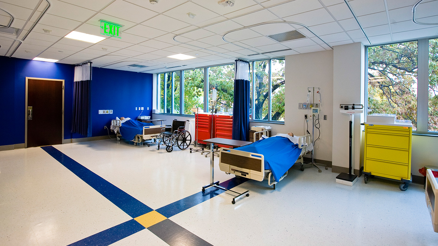 Features include a fully equipped dental clinic and a clinical skills lab with advanced patient simulators in intensive care, birthing, and pediatric care rooms.
