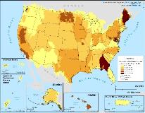 Visualization of estimated future annual benefits by region.