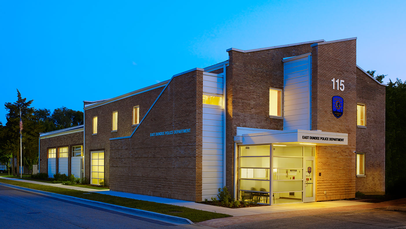 We designed the adaptive reuse of a 10,933-square-foot fire station to become the community’s police facility. 