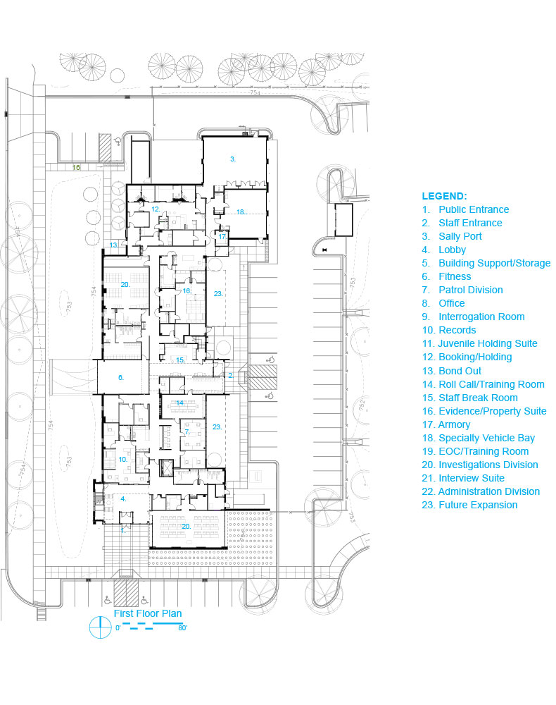 A view of the first floor plan.