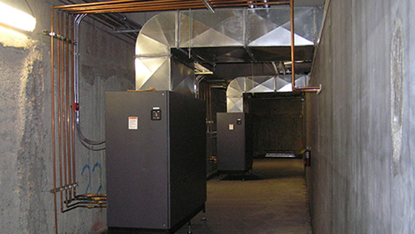 We placed two 20-ton air conditioning units in an air exhaust chamber next to the data center.
