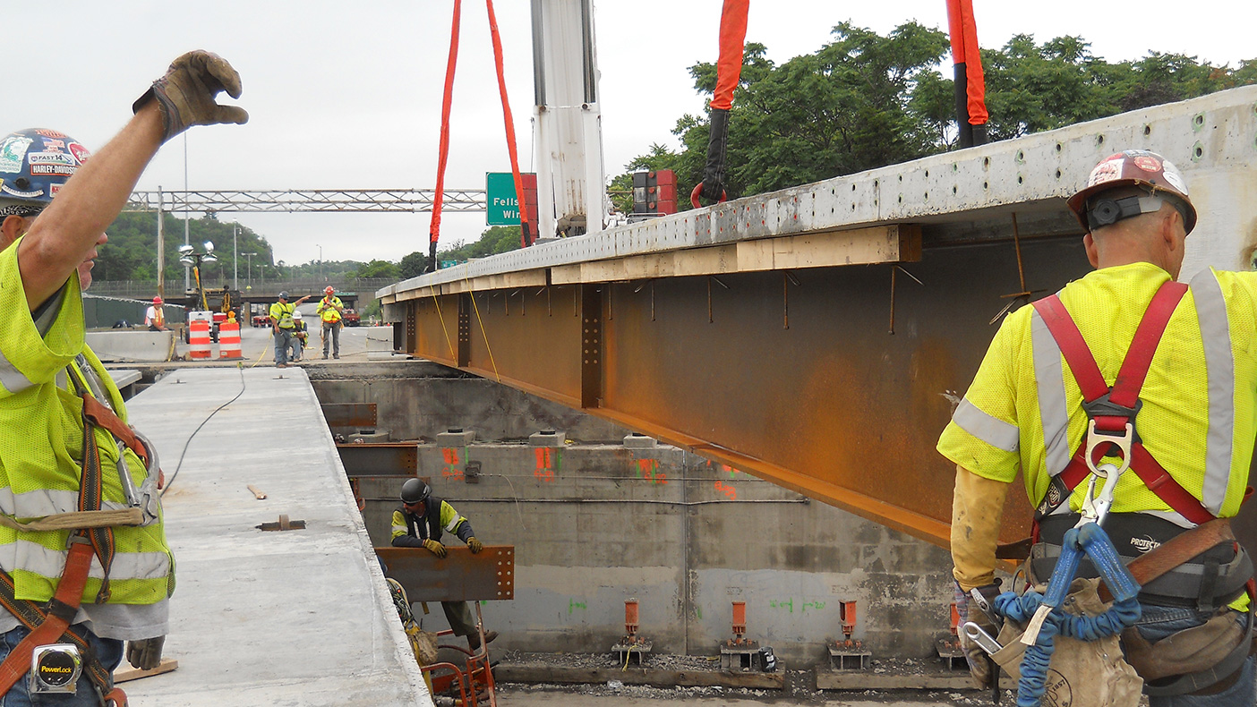 We replaced deteriorated bridge decks that needed replacement along an I-93 corridor that handles nearly 200,000 vehicles per day.