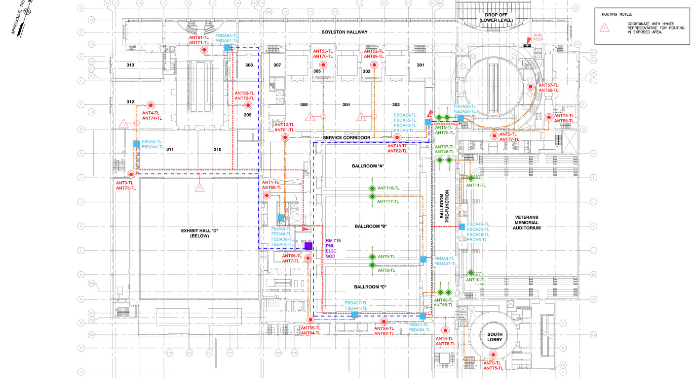 The DAS system provides state-of-the-art, high-capacity wireless voice and data.