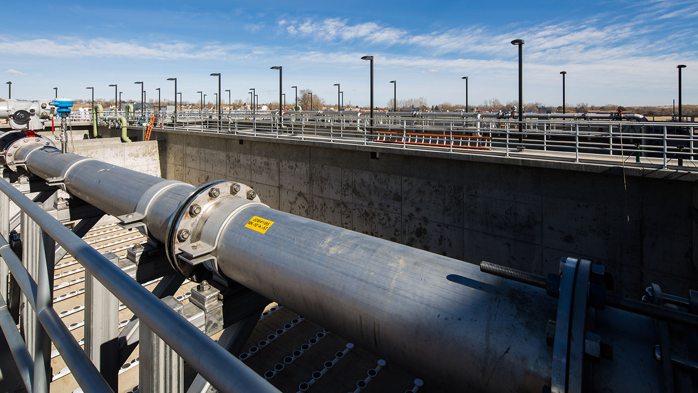 As part of our facility plan, we evaluated the ability of the existing treatment process to meet current state design criteria and the new, stricter effluent nutrient limits.  Pictured are aeration basins capable of performing biological nutrient removal.