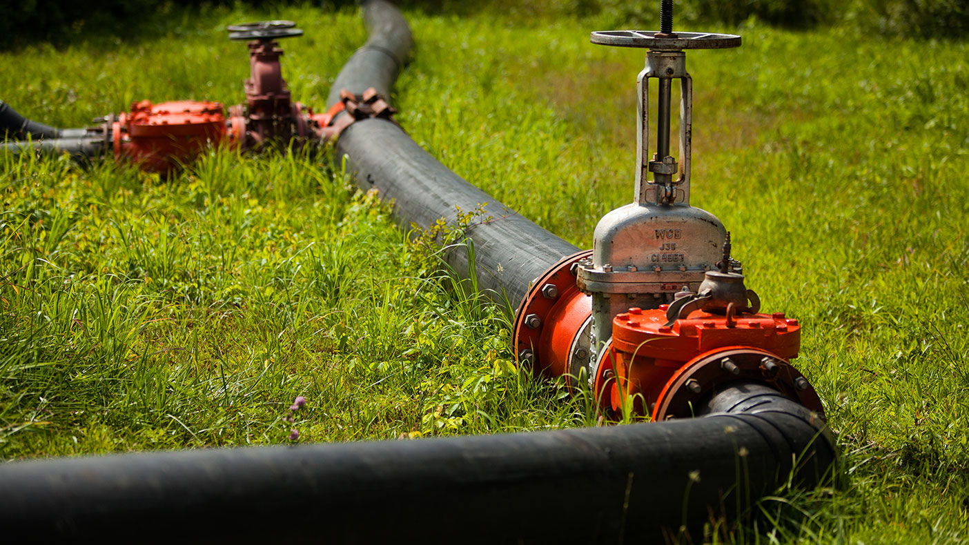 Temporary bypass pumps and piping were installed to bypass sewer flows while construction was being completed.