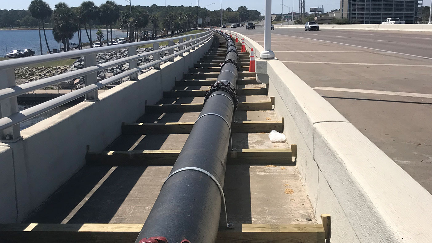 The temporary 16-inch transmission main is expected to remain in service until early 2019, when a more permanent solution will be designed and built.