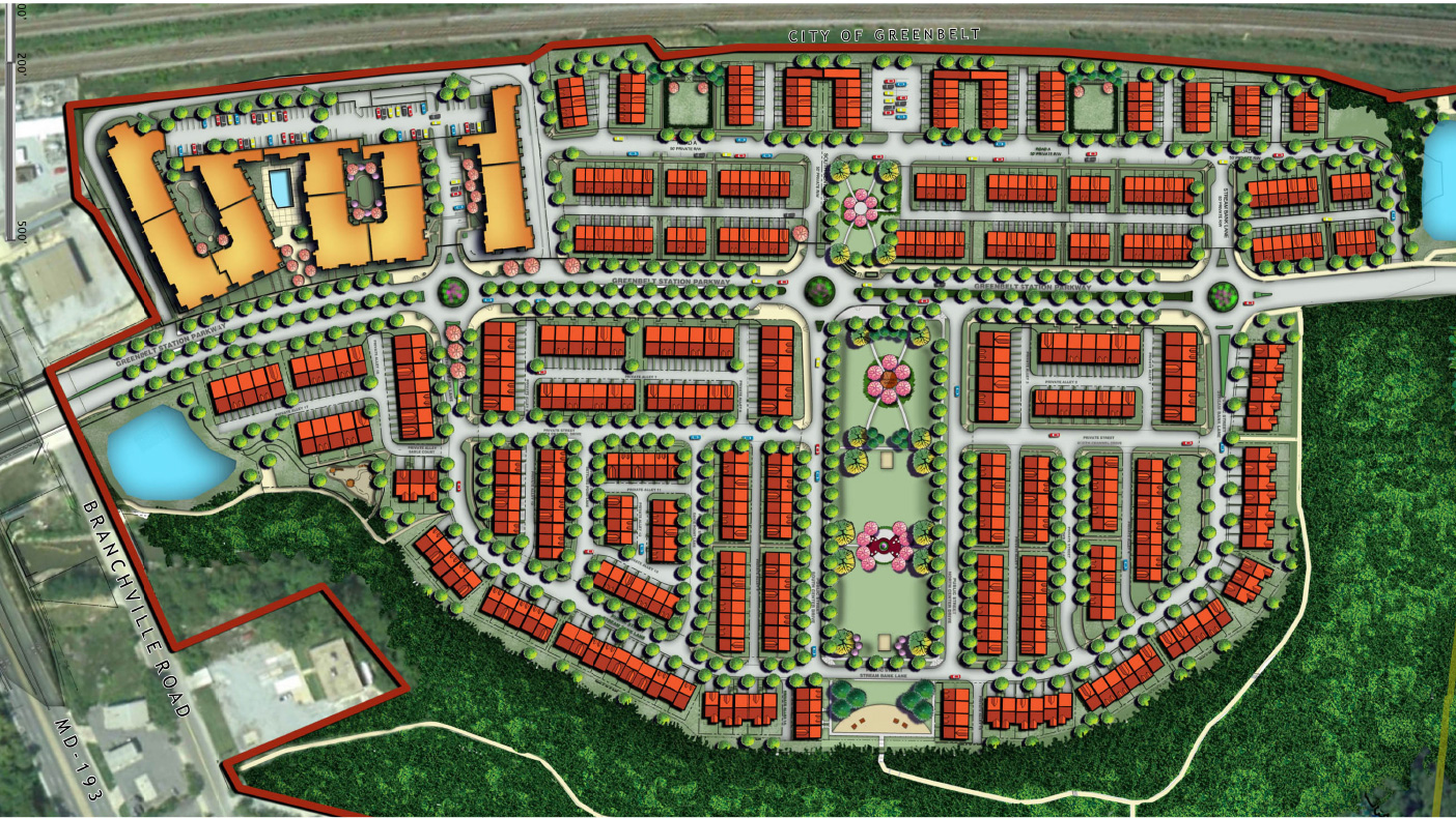 This large mixed-use, transit-oriented development proposes 2,250 residential units, a 300-room hotel, 1.2 million square feet of retail, and 1.2 million gross square feet of office floor area.