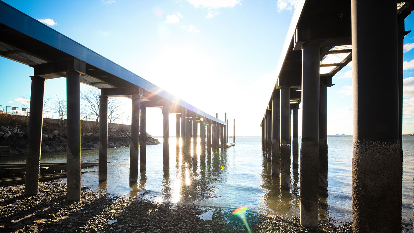 The new steel pier allows for boats to be hauled and dry stored on the club grounds during the off-season.