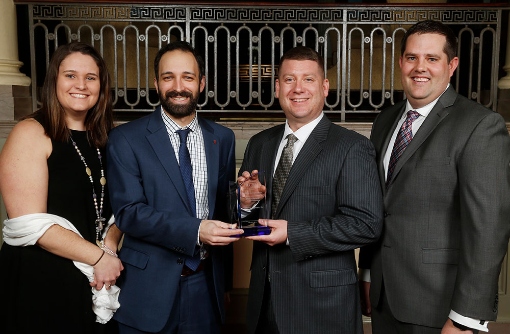 Left to right: Hannah Gill (Dewberry), Jerry Mrykalo (Dewberry), Steven Kuntz (Dewberry), and Matt Thomas (Dewberry). Photo courtesy of ACEC of Virginia.