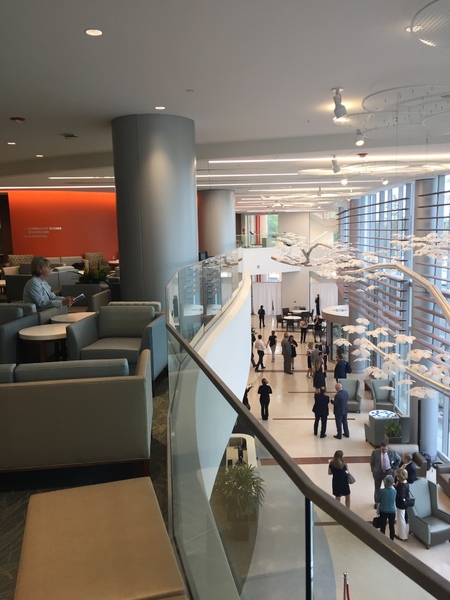 Inside the newly constructed HOPE Tower during the ribbon cutting ceremony. Photo courtesy of Dewberry. 