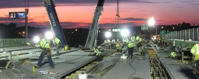 U.S. I-93 Fast 14 rapid bridge replacement project.