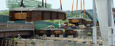 U.S. I-93 Fast 14 rapid bridge replacement project.