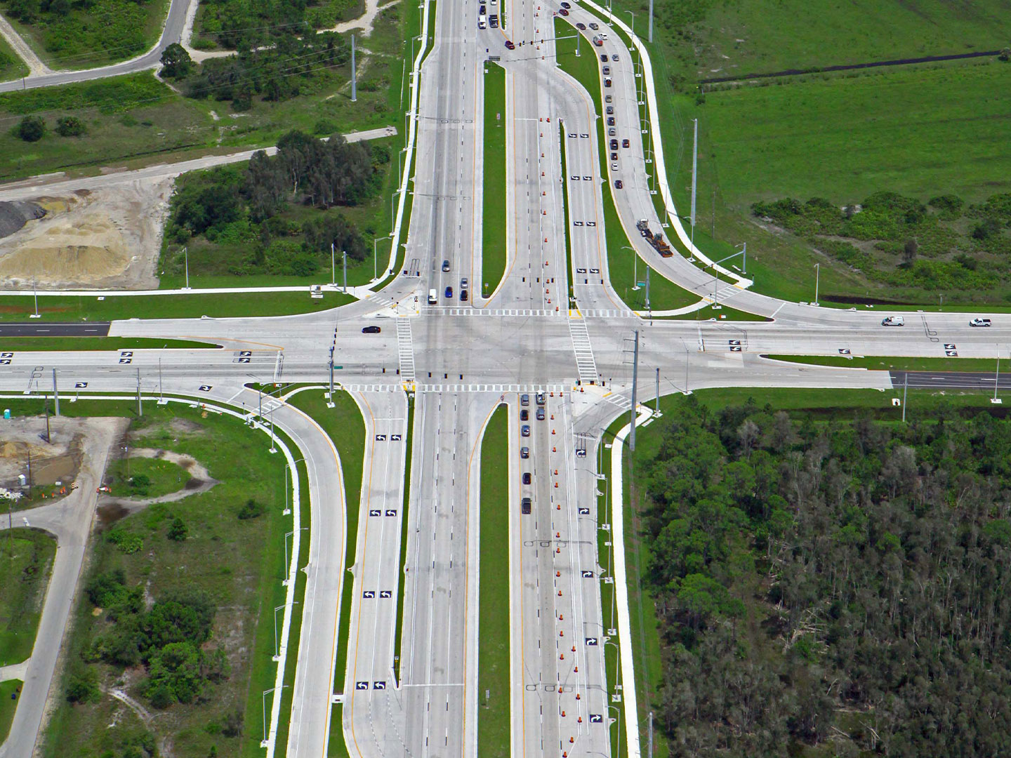 Aerial shot of State Road 82 and Daniels Parkways/Gunnery Road intersection. Photo courtesy of FAST Aerial.