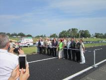 Local officials and community members gathered for a ribbon cutting ceremony for the new 2.3-mile stretch of Wekiva Parkway.