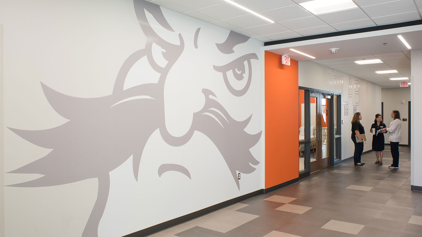 The facility was designed to enhance the university’s “Orange Up” branding campaign.