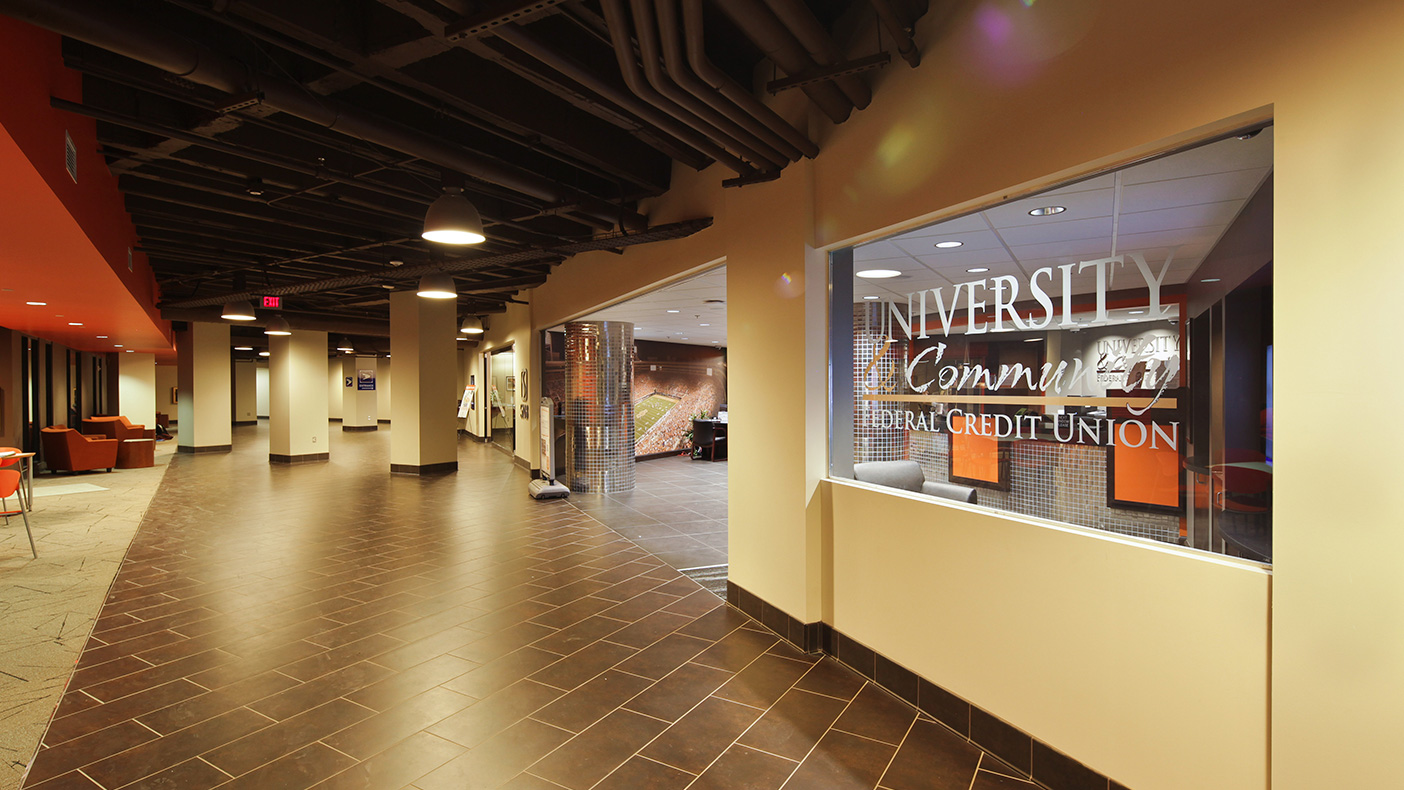 As one of the largest student unions in the U.S., we created lease space for two banking operations, a barbershop, beauty salon, postal sub-station, copy services, and office space for student support services.