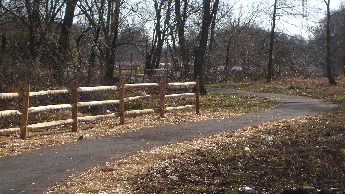 The newest section of the Raritan River Greenway winds along the river. We applied context-sensitive design principles to enhance the experience of those using the trail while minimizing environmental impacts.
