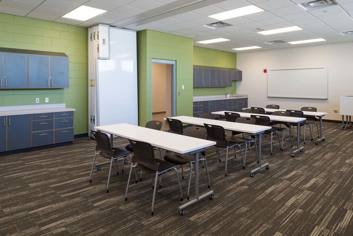 Minimum security dormitory units are separated by work release (outside security) and inside security units – each with common dining, recreational, and educational areas.