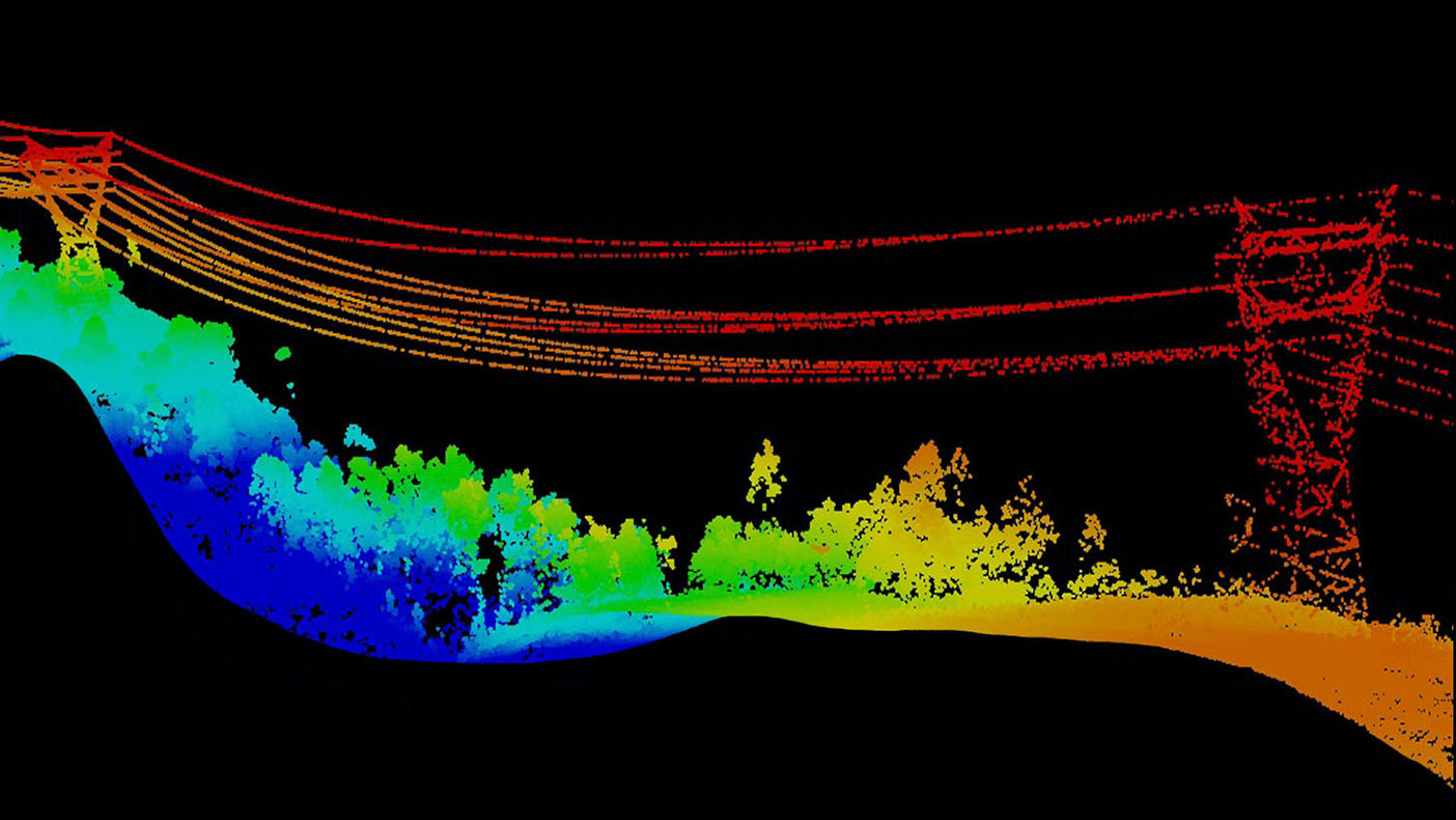 Using Lidar to map the vegetation, line sag and temperature is extremely accurate, and is compiled of nearly 20 to 30 measurements per square meter.