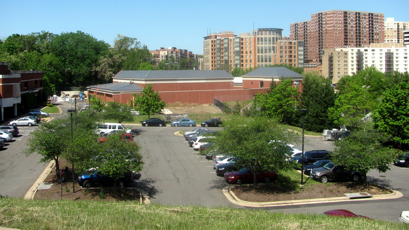 As Fort Myer is a National Historic Landmark, the two-story substation met strict parameters for architectural design, with a brick façade that matches nearby buildings, a precast cornice resembling limestone, and gray faux slate roofing elements.