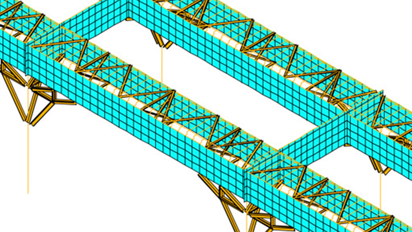 We used 3-D modeling to capture overall behaviors, calibrate field testing results, and identify localized high-stress areas.