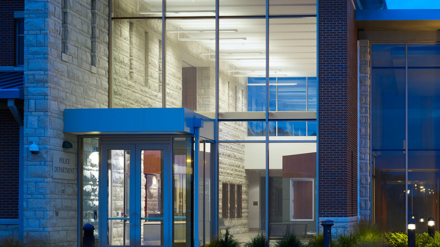 The new police facility includes a state-of-the-art firing range to prepare officers for field work, as well as a hidden parking garage and staff entrance in the back of the building.