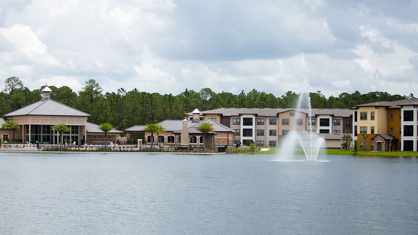 This development utilizes the stormwater pond system as a backup supply with irrigation water for the reuse system.