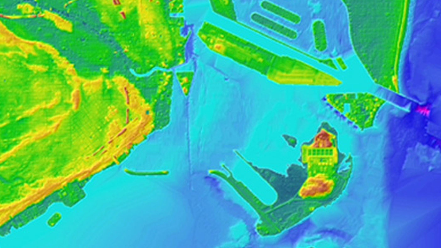 Topographic and bathymetric data of southeast Florida was developed for the project.