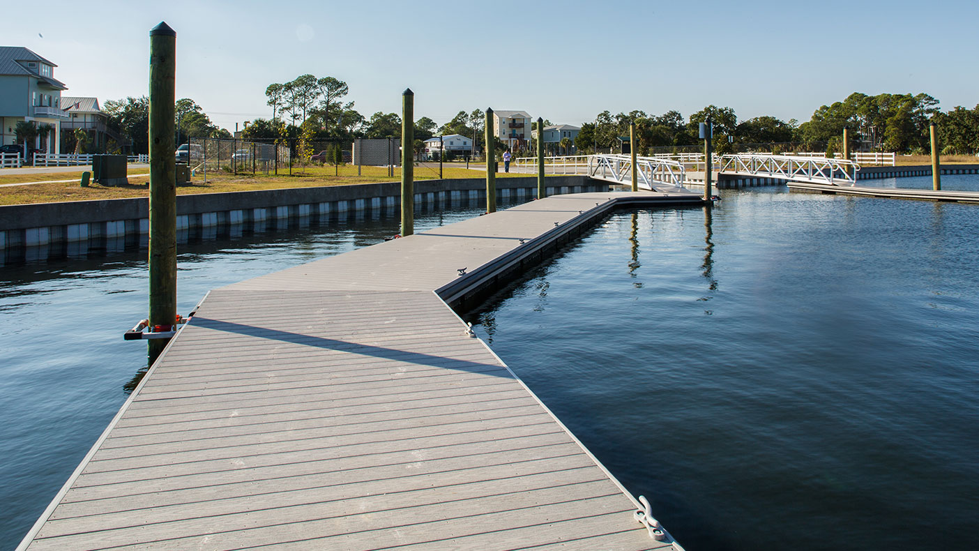 Two floating composite accessory docks were constructed.