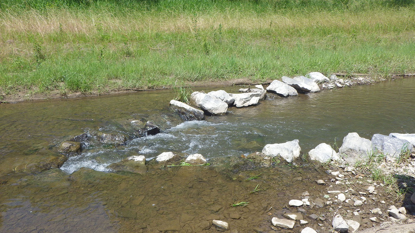 We performed stream assessment and fluvial geomorphologic analysis for the placement of three rock cross-vanes along a relocated stream reach.