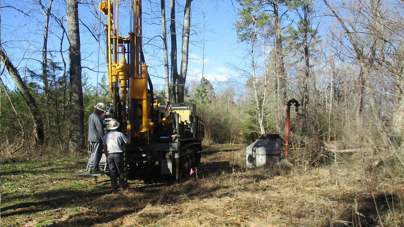 We worked with Froehling & Robertson, Inc. to perform the geotechnical bores, which identified subsurface materials and rock that are present along the existing sewer line.